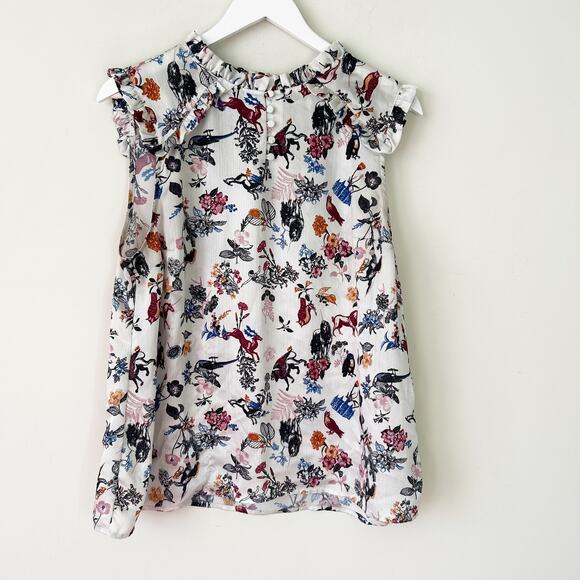 ModCloth Blouse Size XL Fairytale Fantasy Novelty Print Blouse Fairycore Top - Picture 1 of 6